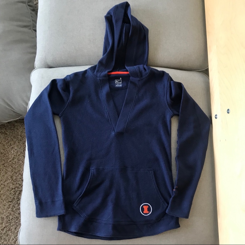 Nike University of Illinois V neck hoodie